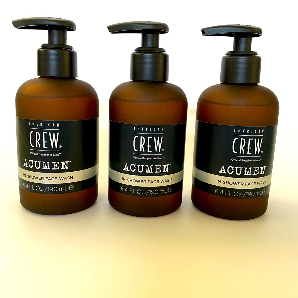 Men's Face Wash by American Crew In-Shower Facial Wash Pack of 3